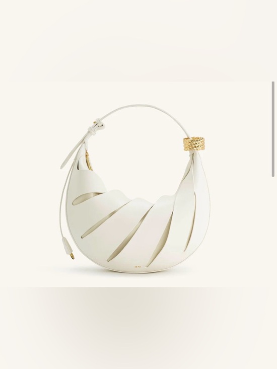 JW PEI Handbags - JW PEI Jana Hollow Out Shoulder White Sculpted Crescent Shoulder Bag - NIB NET